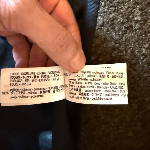 Zara khaki long wool blend boucle double breasted blazer coat NWT - Picture 11 of 13